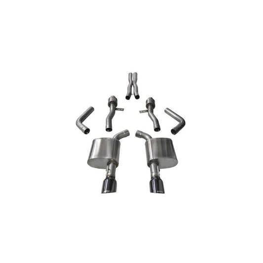 CORSA Performance CORSA 14995BLK Sport Cat-Back Black Tips for 15-23 Charger R/T Scat Pack 6.4L, SRT 392 & SRT Hellcat 6.2L HEMI