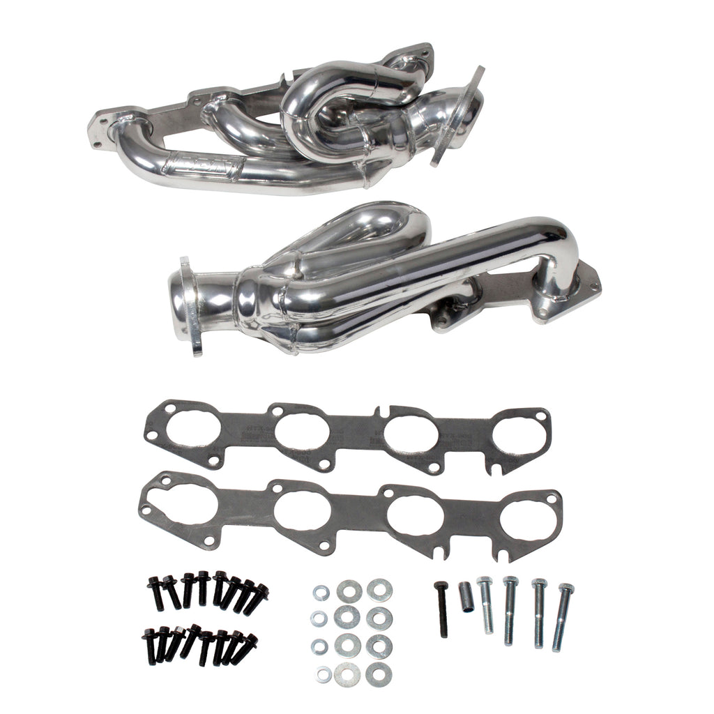 BBK40140 Dodge Ram 1500 Truck 5.7 Hemi 1-3/4 Shorty Exhaust Headers Polished Silver Ceramic 09-18