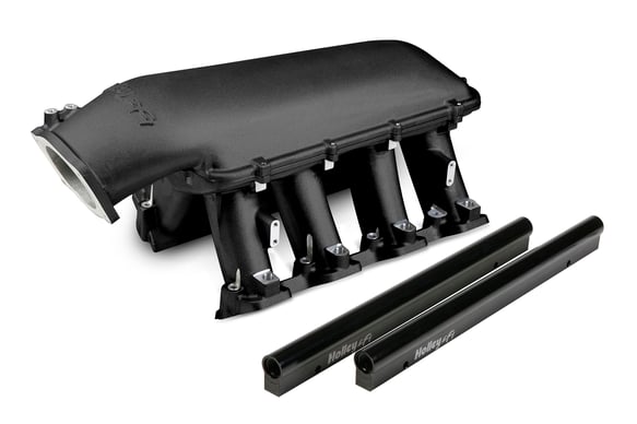 Holley EFI 300-122BK Holley LS Hi-Ram EFI Manifold - Black GM LS1/LS2/LS6 92MM Throttle Body Flange