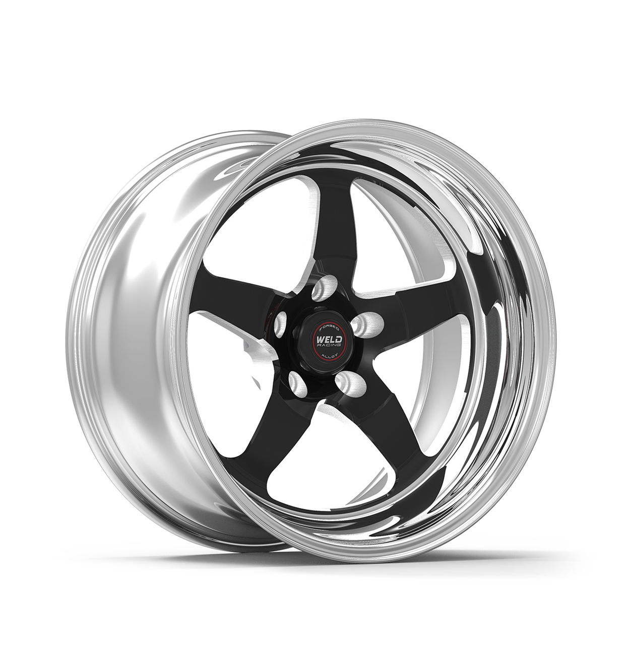 WELD Racing S71 RT-S 15x10 6.5" Backspace Black Center Rear Wheel for 05-23 Challenger, Charger, Magnum & 300C R/T, SRT8, SRT & Hellcat with 15" Brake Conversion - 71MB-510W65C