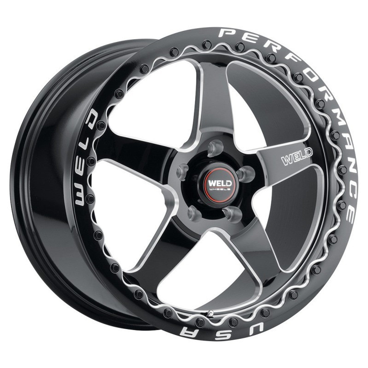 WELD Racing Ventura Beadlock S904 17x10 6.7" Backspace Gloss Black Rear Wheel for 05-23 Challenger, Charger, Magnum & 300C SRT8, SRT & Hellcat - S90470071P30