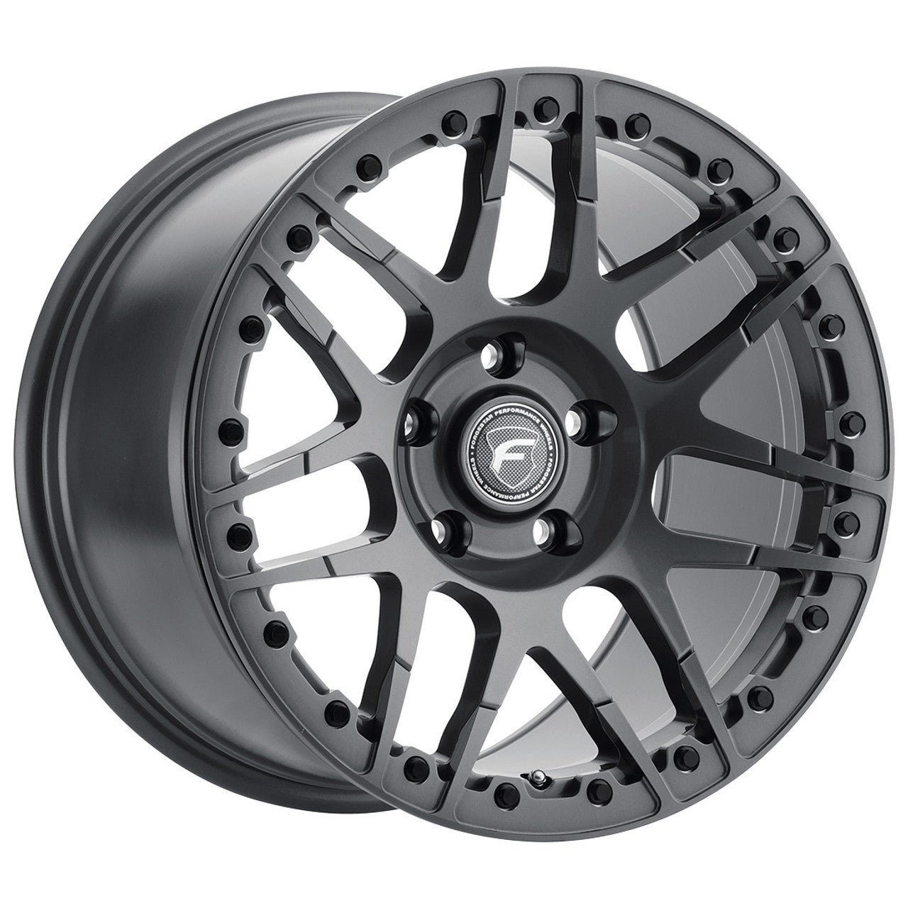 Forgestar Drag Pack Series F14 Beadlock 17x10 5.75" Backspace Gloss Anthracite Rear Wheel for 18-Current Demon, Challenger, Charger SRT Hellcat, Redeye & Widebody - F28370071P06