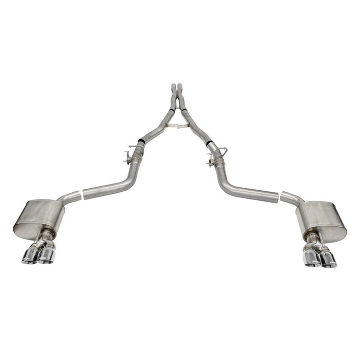 CORSA 21070 Xtreme Valved Cat-Back Twin Polished Tips for 15-23 Challenger R/T Scat Pack 6.4L, SRT 392 & SRT Hellcat 6.2L HEMI