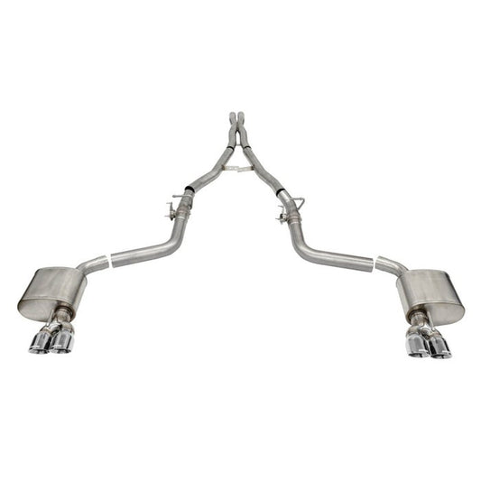 CORSA 21070 Xtreme Valved Cat-Back Twin Polished Tips for 15-23 Challenger R/T Scat Pack 6.4L, SRT 392 & SRT Hellcat 6.2L HEMI