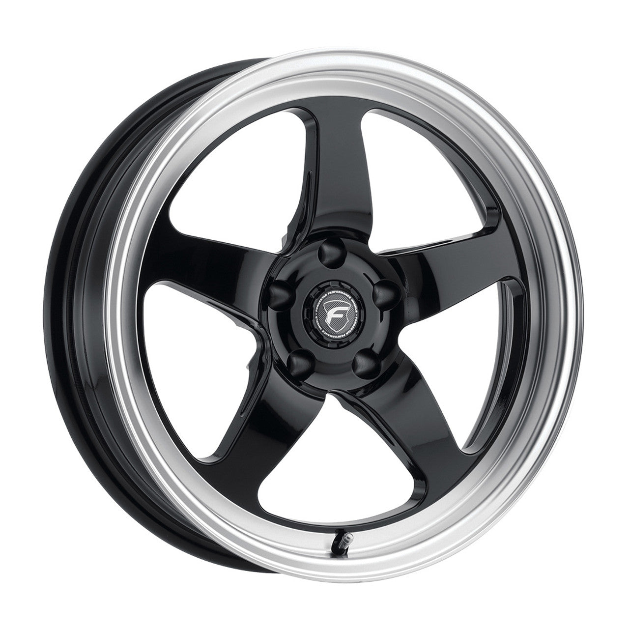 Forgestar Drag Pack Series D5 Drag 18x5 1.5" Backspace Gloss Black Machine Lip Front Wheel for Challenger , Charger 06-Current, Chrysler 300 2012-Current, Magnum 05-09, Charger & Challenger Hellcat 15-Current, F0918C071N37