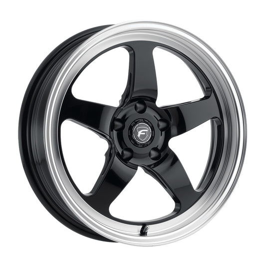 Forgestar Drag Pack Series D5 Drag 18x5 1.5" Backspace Gloss Black Machine Lip Front Wheel for Challenger , Charger 06-Current, Chrysler 300 2012-Current, Magnum 05-09, Charger & Challenger Hellcat 15-Current, F0918C071N37