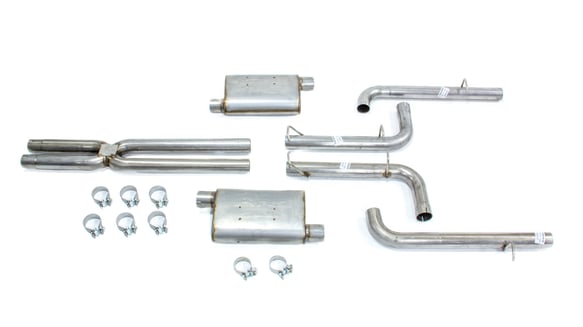 Pypes PYPSMC26S Pypes SMC26S Street Pro Cat-Back Exhaust X-Pipe System 2-1/2 in Diameter - 2-1/2 in Tips - Stainless