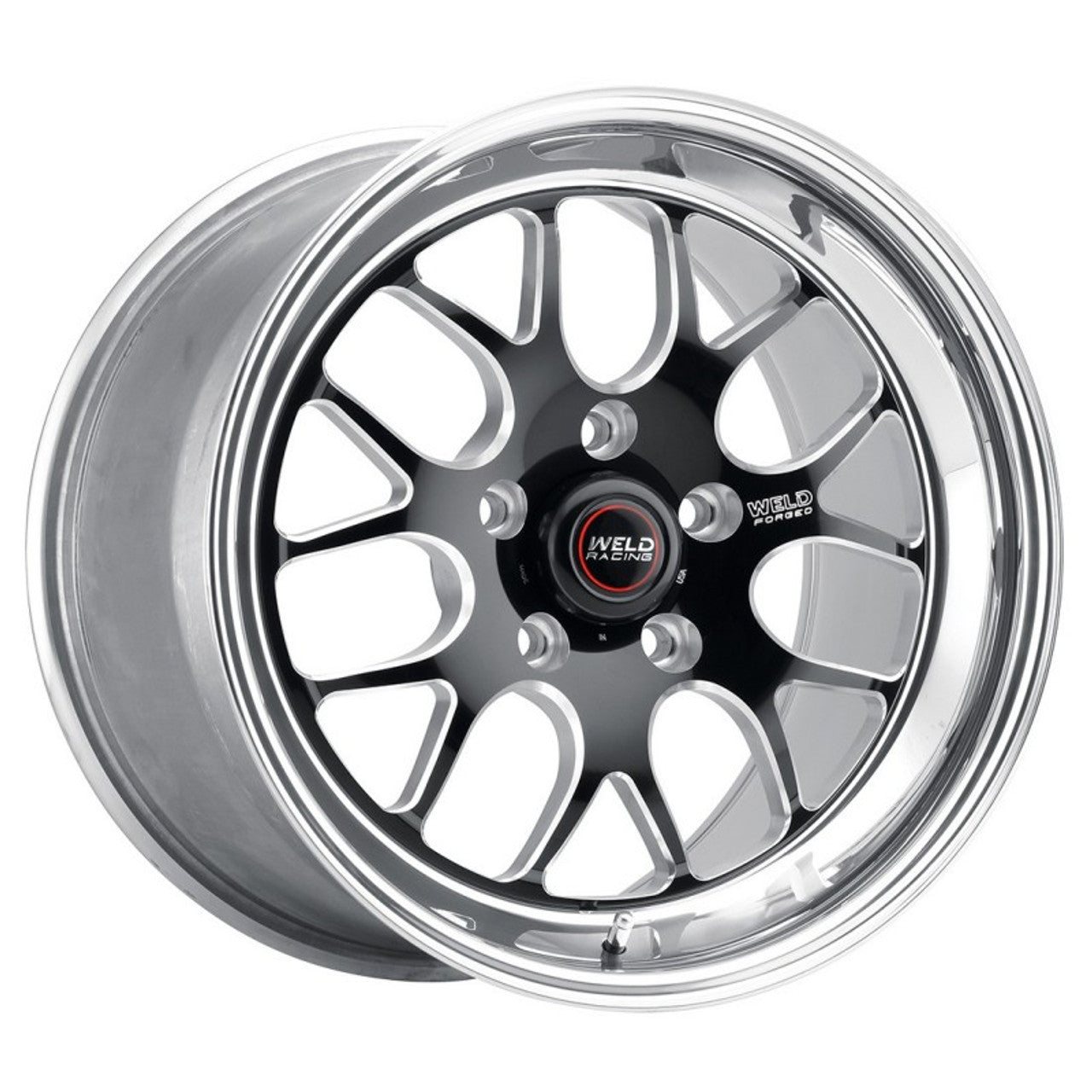 WELD Racing S77 RT-S 18x5 2.1" Backspace Black Center Front Wheel for 05-20 Challenger, Charger, Magnum, 300C SRT8, SRT & Hellcat - 77HB8050W21A