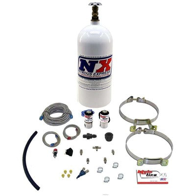Nitrous Express Nitrous Oxide System, Main-Line EFI, Wet, Single Stage, 50-150 HP, 10 lb Bottle, White, Universal EFI, Kit NXSML2000