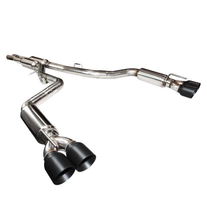 Kooks 3" SS Connection-Back Exhaust w/Black Tips. 2015-2020 Challenger Hellcat 6.2L.