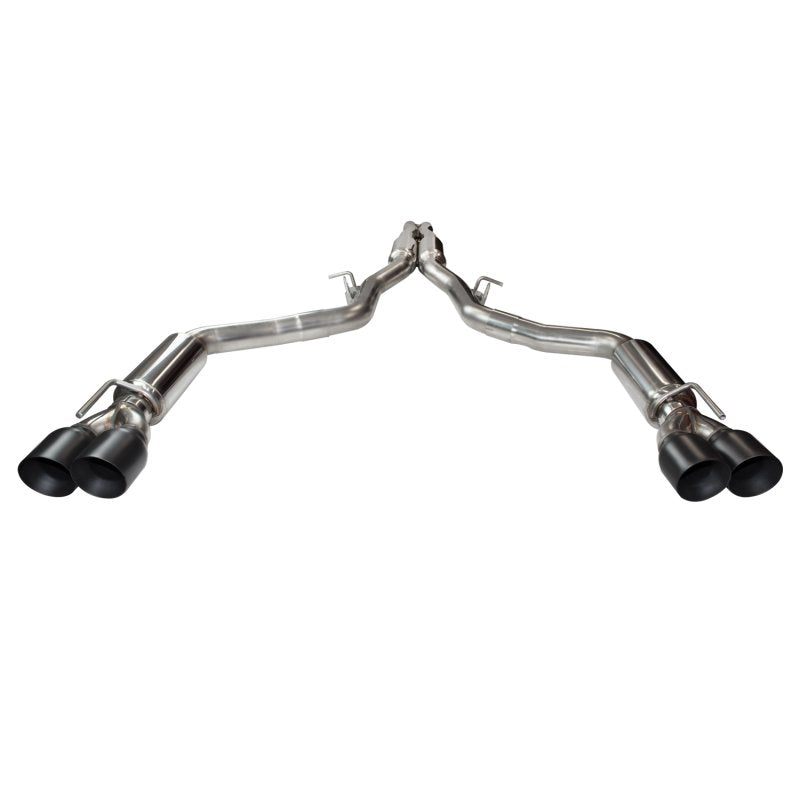 Kooks 3" SS Connection-Back Exhaust w/Black Tips. 2015-2020 Challenger Hellcat 6.2L.