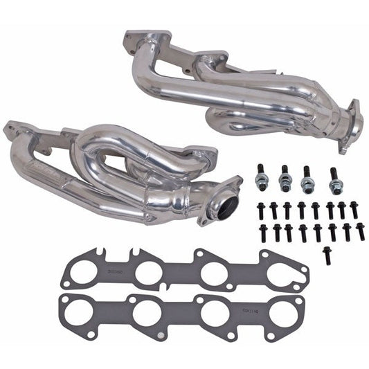 BBK40090 Dodge Ram 1500 Truck 5.7 Hemi 1-3/4 Shorty Exhaust Headers Polished Silver Ceramic 03-08