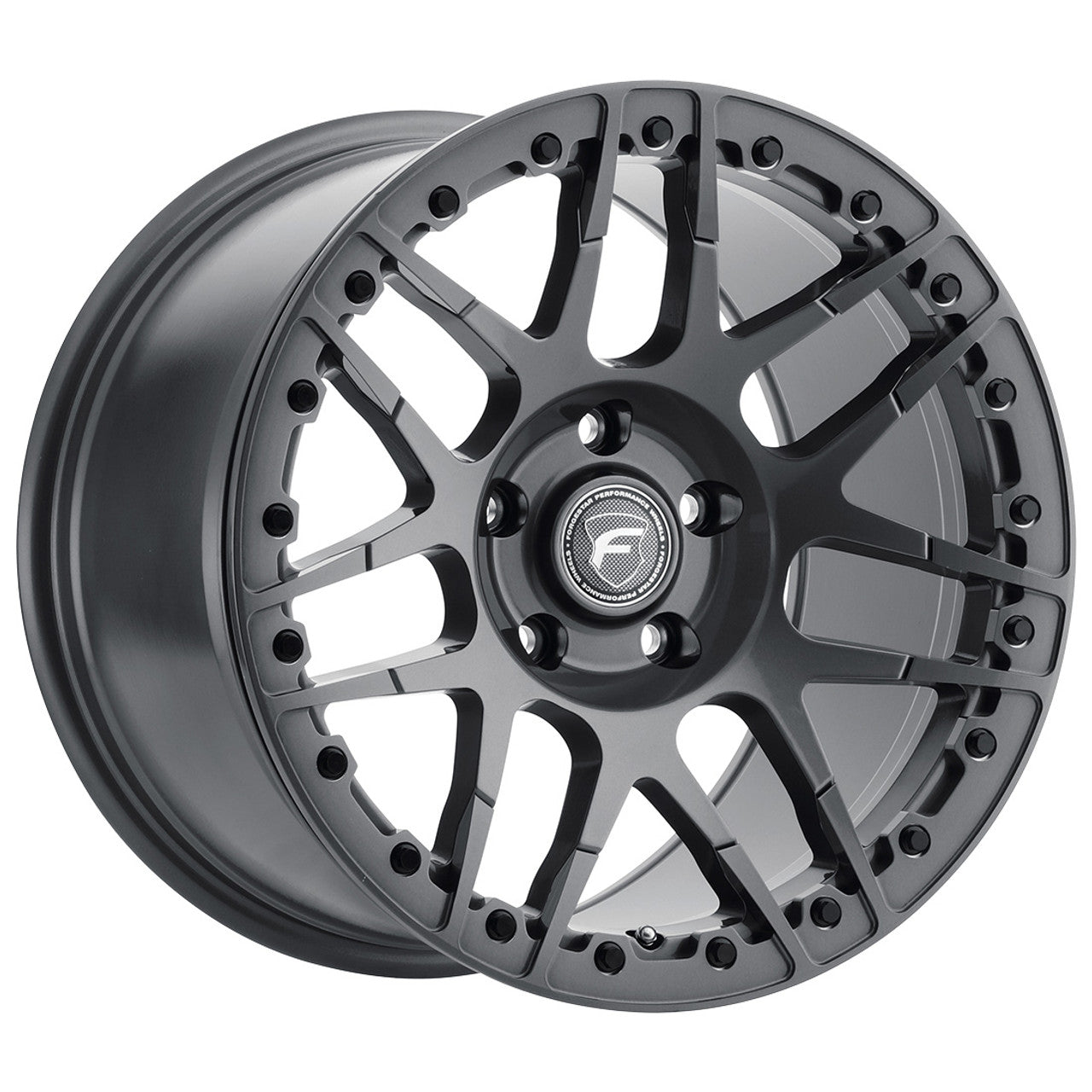 Forgestar Drag Pack Series F14 Beadlock 17x10 6.7" Backspace Gloss Anthracite Rear Wheel for 05-Current Challenger, Charger, Magnum & 300C SRT8, SRT & Hellcat - F28370071P30