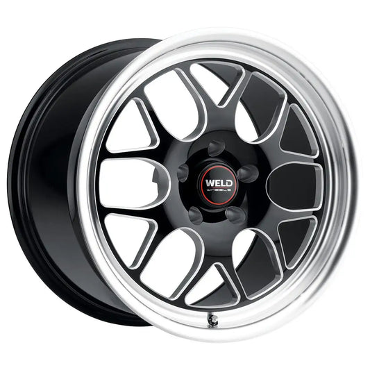 WELD Solana Drag Gloss Black Wheel with Milled Spokes 17x10 | 5x114.3 BC (5x4.5) | +48 Offset | 7.38 Backspacing - S16070067P48
